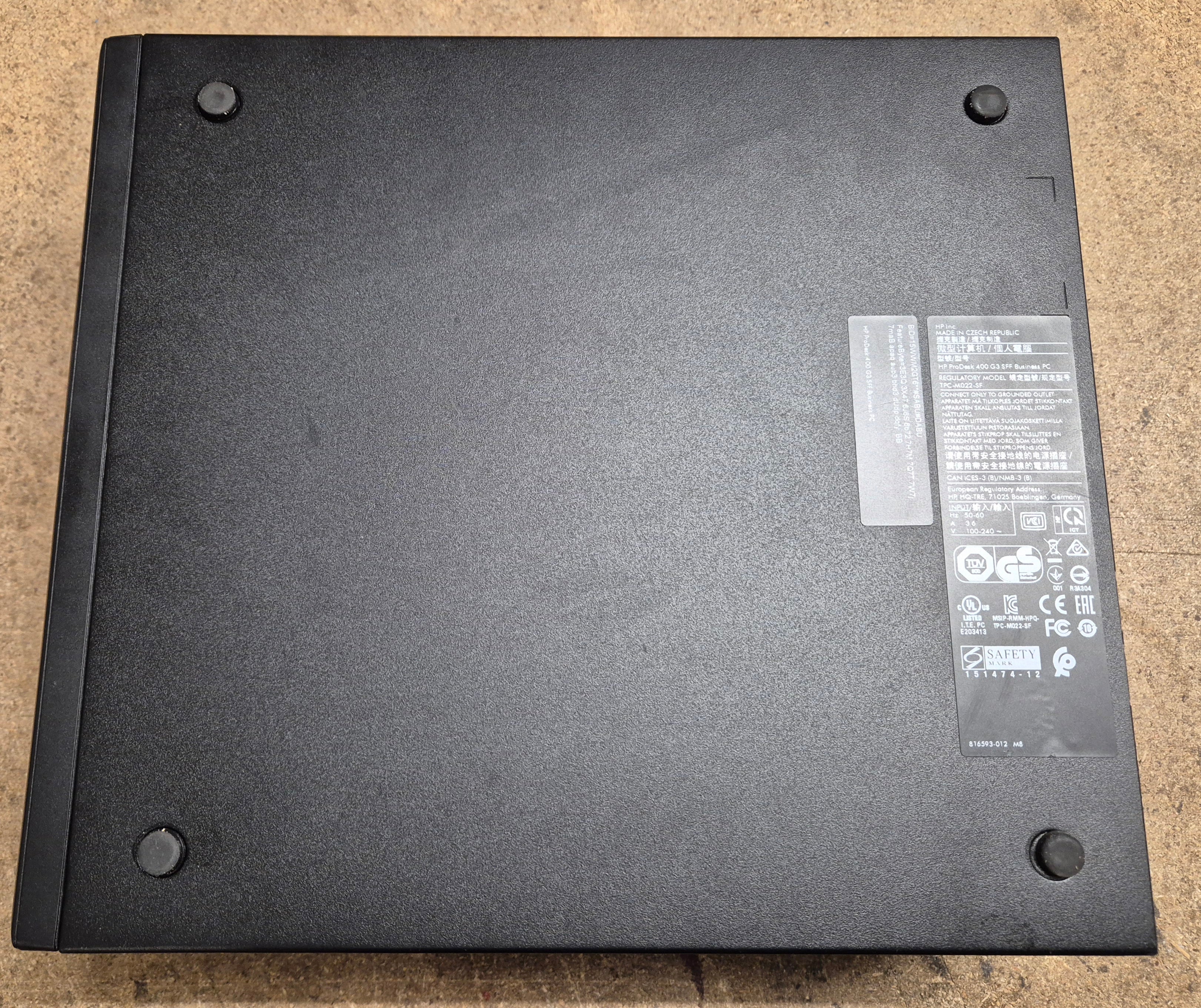 HP ProDesk 400 G3 SFF 250GB SSD DVD 8GB RAM i5-6500 3.2GHz Win10 PC ( W4A90ET#ABU ) USED