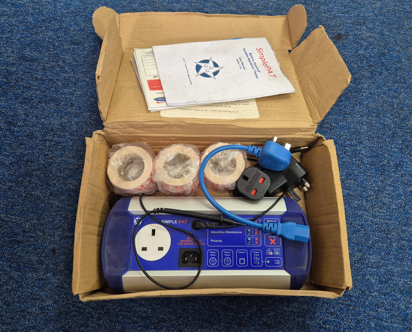Safety Simple PAT Manual PAT Tester - Simple, Hand Held & Portable USED