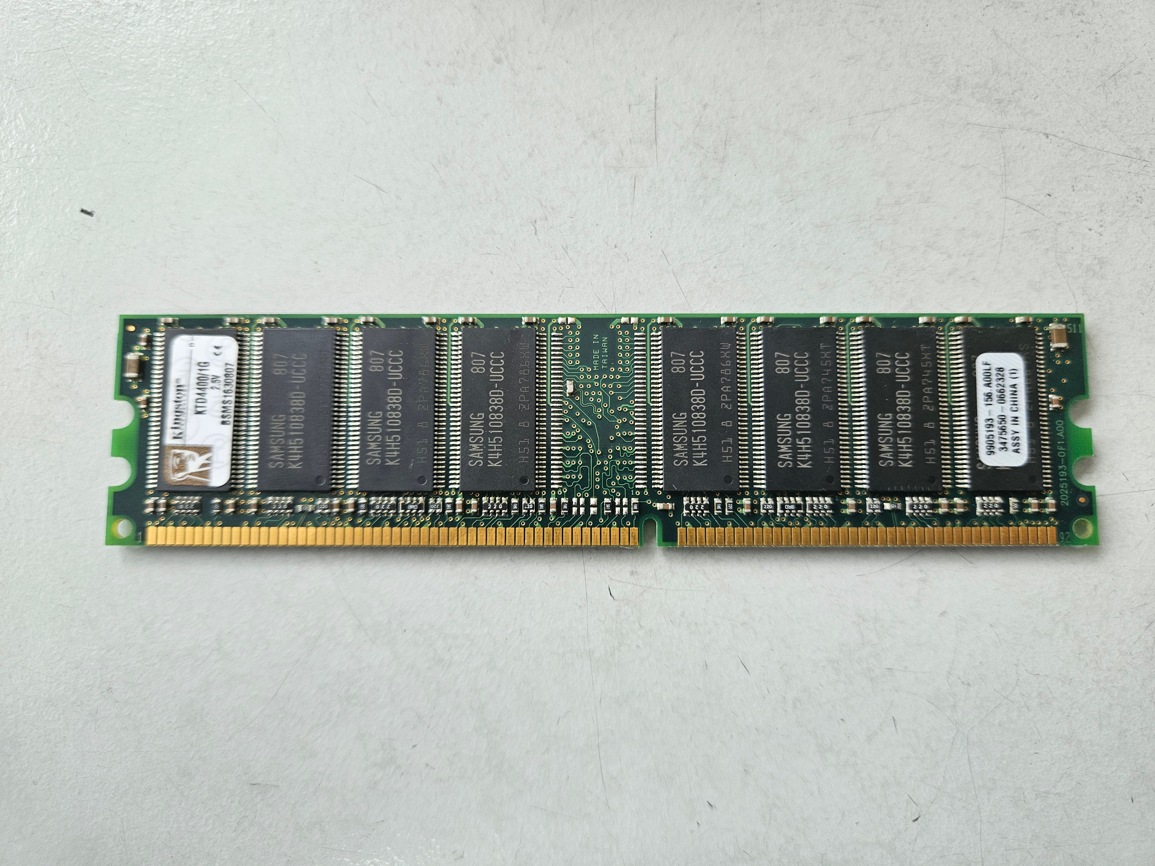 Kingston 1GB PC2100 DDR-266MHz CL2.5 184-Pin DIMM ( KTD4400/1G 9905193-156.A00LF ) REF