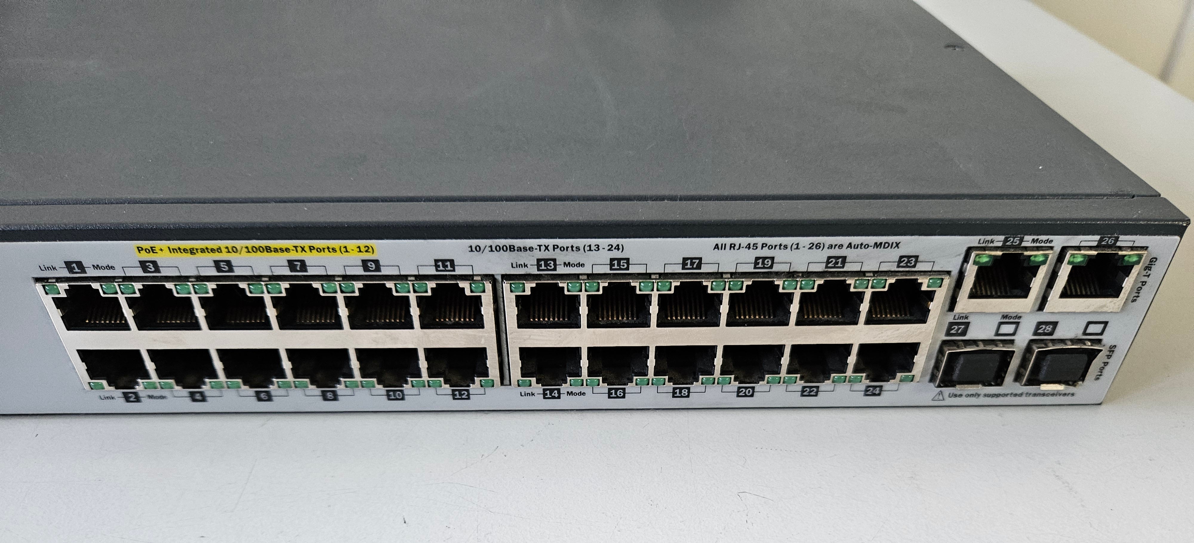 HP J9624A ProCurve 2620-24 PPoE+ 24Port Managed Switch ( J9624-60001 ) USED