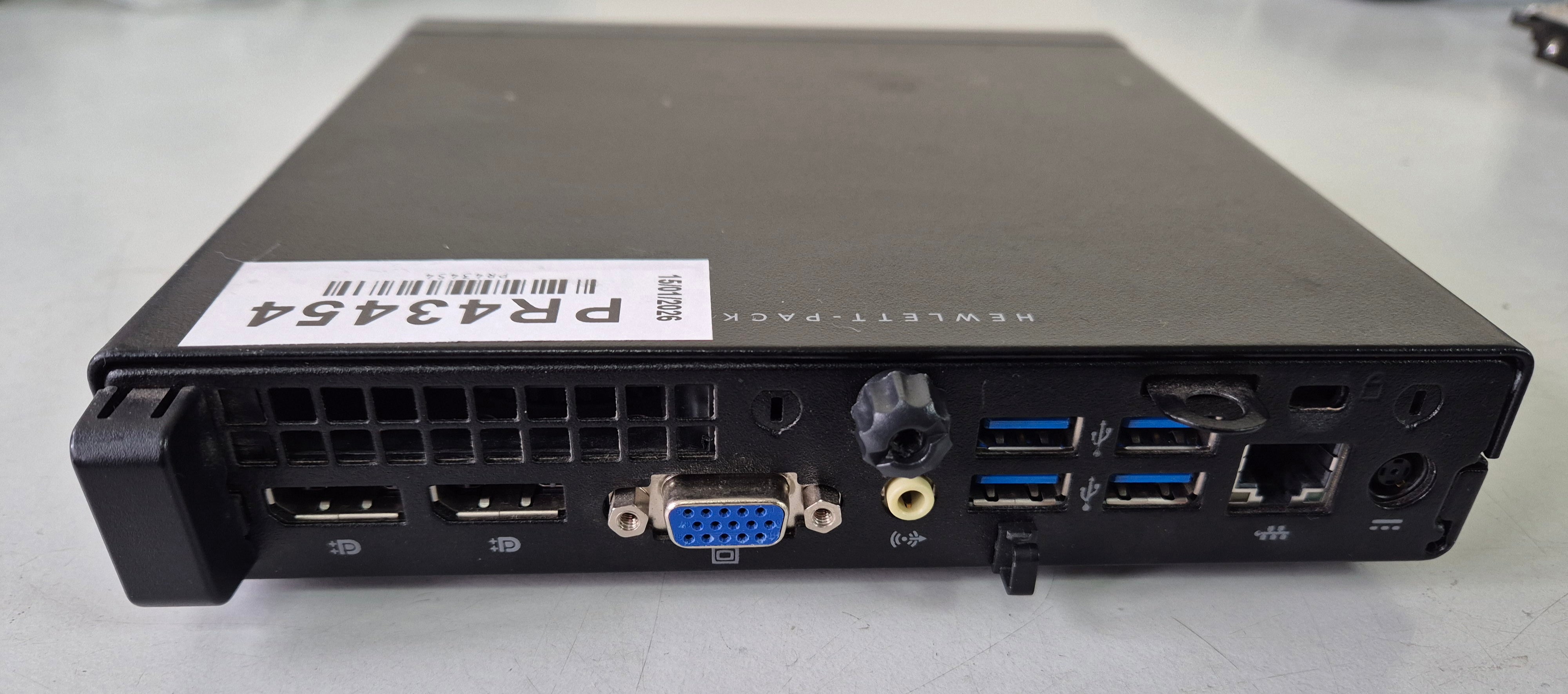 HP EliteDesk 800 G1 Desktop Mini 120GB SSD 4GB RAM i3-4160T 3.1GHz Linux Mint w/ adapter ( L9W49ET#ABU ) USED