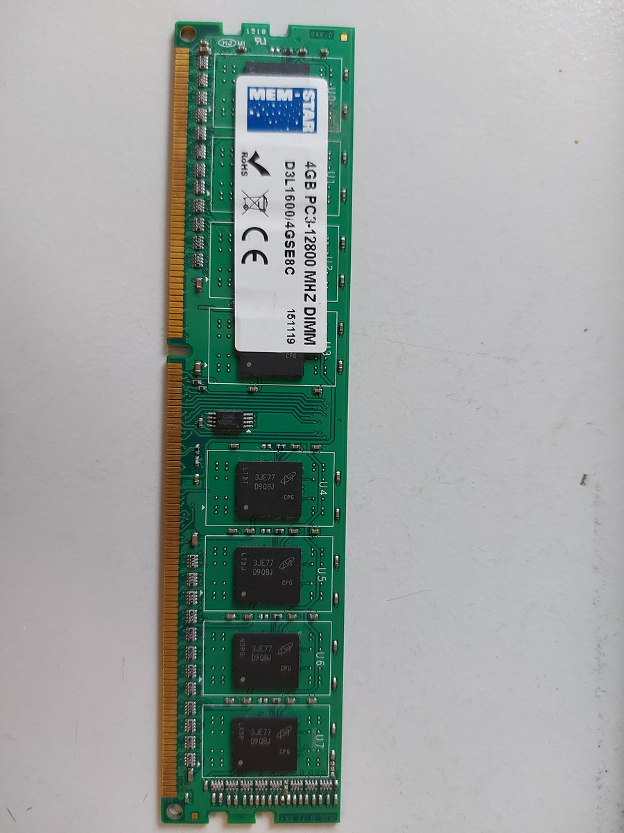 Mem-star 4GB DDR3L 12800MHz Memory RAM DIMM D3L1600/4GSE8C