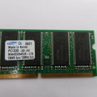 M464S3254EUS-L7A - Samsung 256MB 144p PC133 CL3 8c 16x16 non ECC Unbuffered SDRAM SODIMM - USED