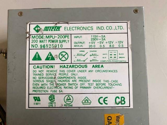 MOVETER ELECTRONICS 200W PSU ( MPU-200PE 96825010 ) ASIS