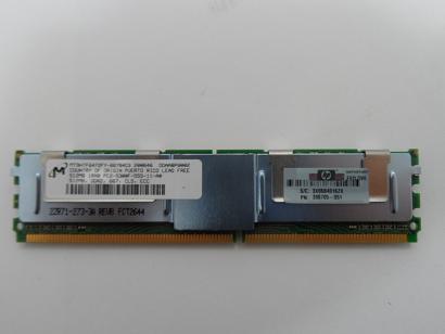 Micron HP 512MB PC2-5300 DDR2-667MHz 240-Pin DIMM ( MT9HTF6472FY-667B4D3 398705-051 ) REF