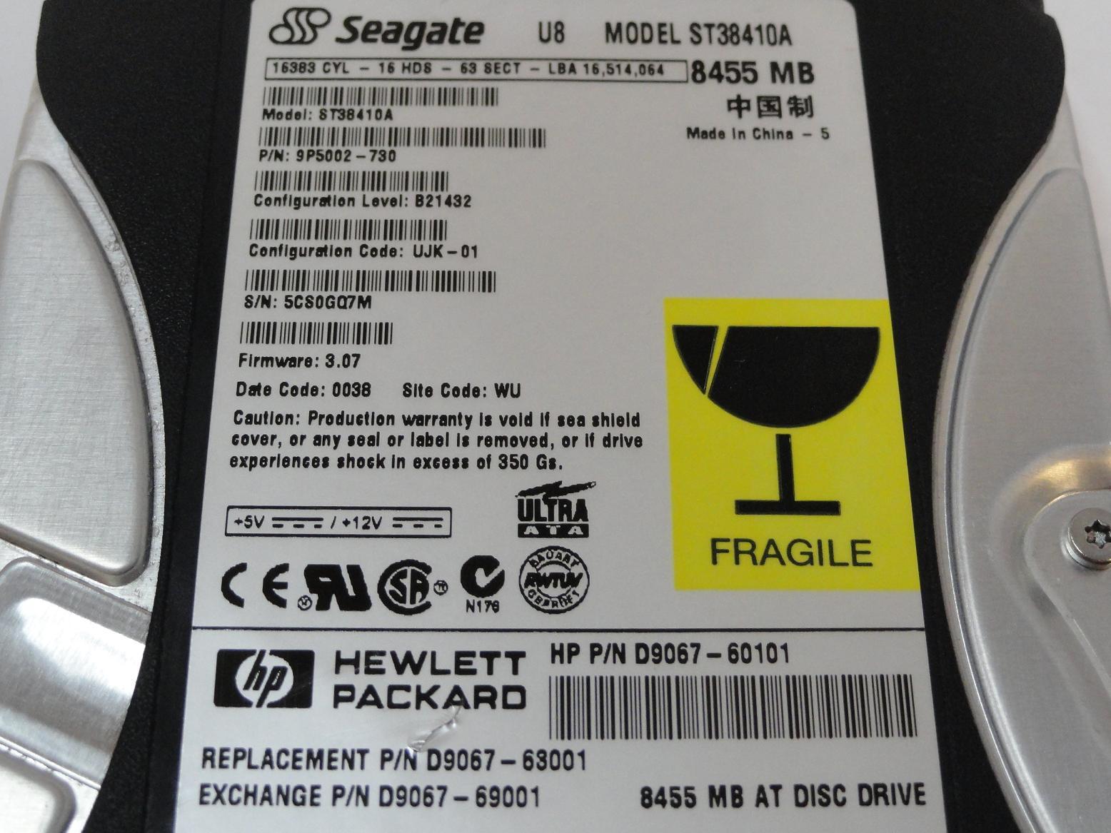 PR15162_9P5002-730_Seagate HP 8.4GB IDE 5400rpm 3.5in HDD - Image3