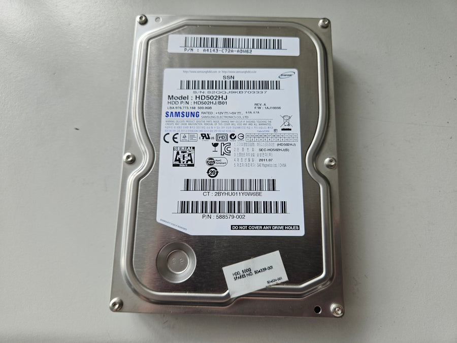 Samsung HP 500GB SATA 7200rpm 3.5in HDD ( HD502HJ/B01 HD502HJ 588579-002 ) REF