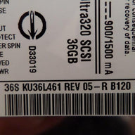 MC3964_KU36L461_Maxtor Dell 36GB SCSI 68pin 10Krpm 3.5in HDD - Image2