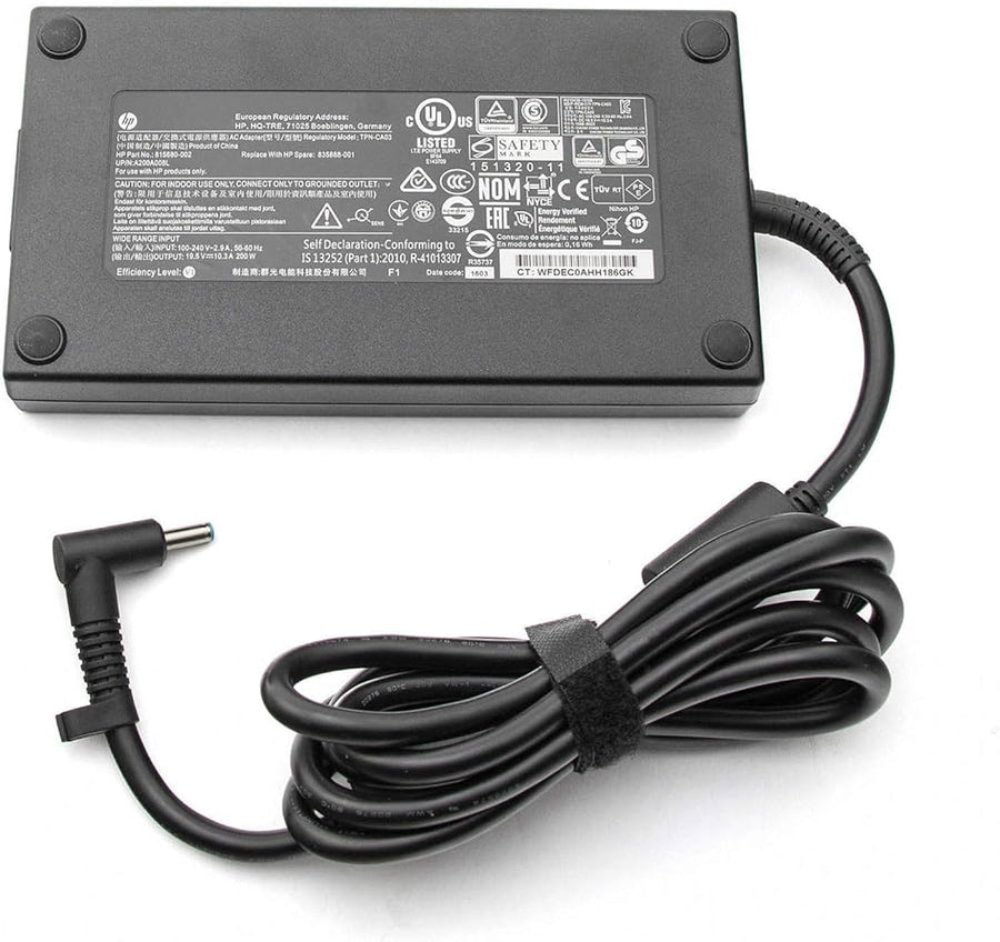 HP 200W 19.5V 10.3A 3mm Blue Tip AC Adapter Charger ( 928429-002 A200A012L TPN-CA03 ) REF