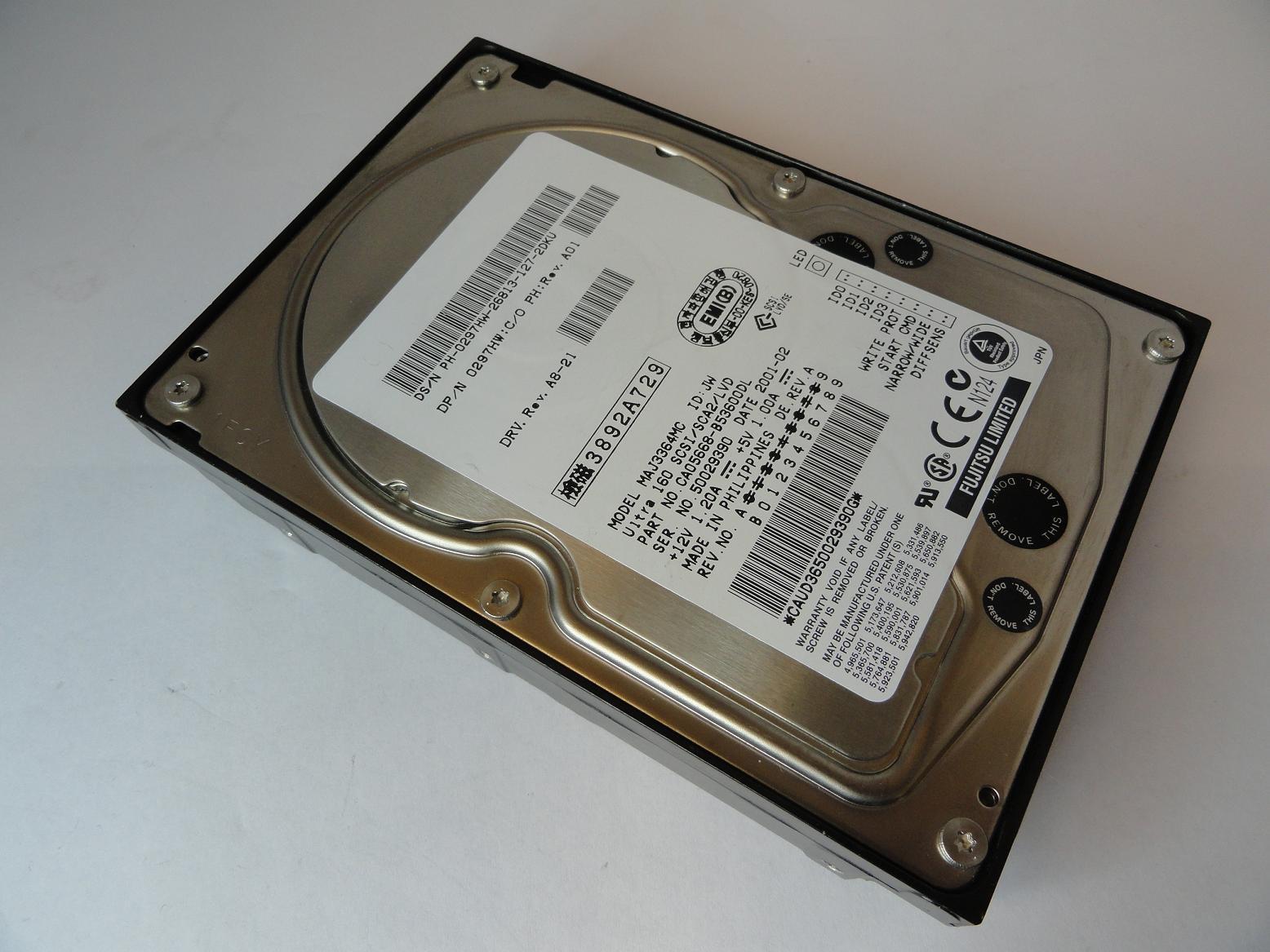 CA05668-B53600DL - Fujitsu Dell 36Gb SCSI 80 Pin 10Krpm 3.5in HDD - Refurbished