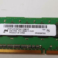 Micron HP 2GB PC3-12800 DDR3-1600MHz ECC Unbuffered CL11 240-Pin DIMM Memory Module ( MT9JSF25672AZ-1G6M1ZF 669237-071 ) REF