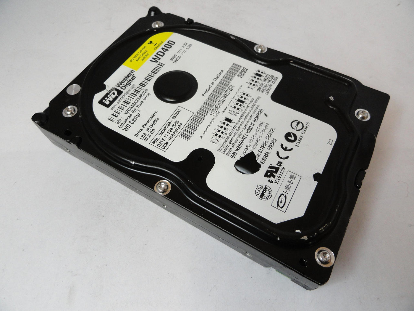 WD400BB-23JHA1 - Western Digital IBM 40Gb 7200rpm 3.5in HDD - USED