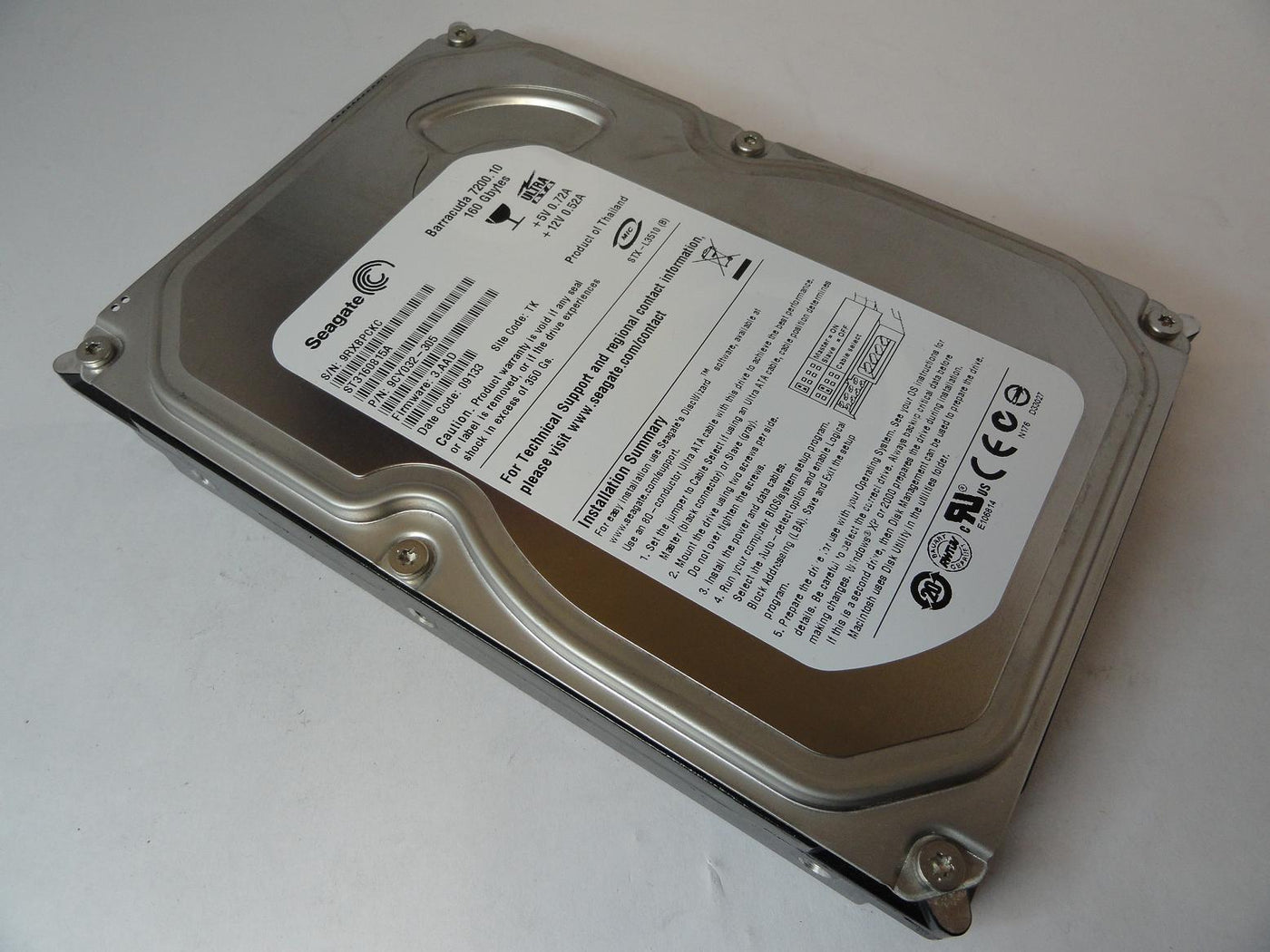 9CY032-305 - Seagate 160GB IDE 7200rpm 3.5in Barracuda 7200.10 HDD - Refurbished