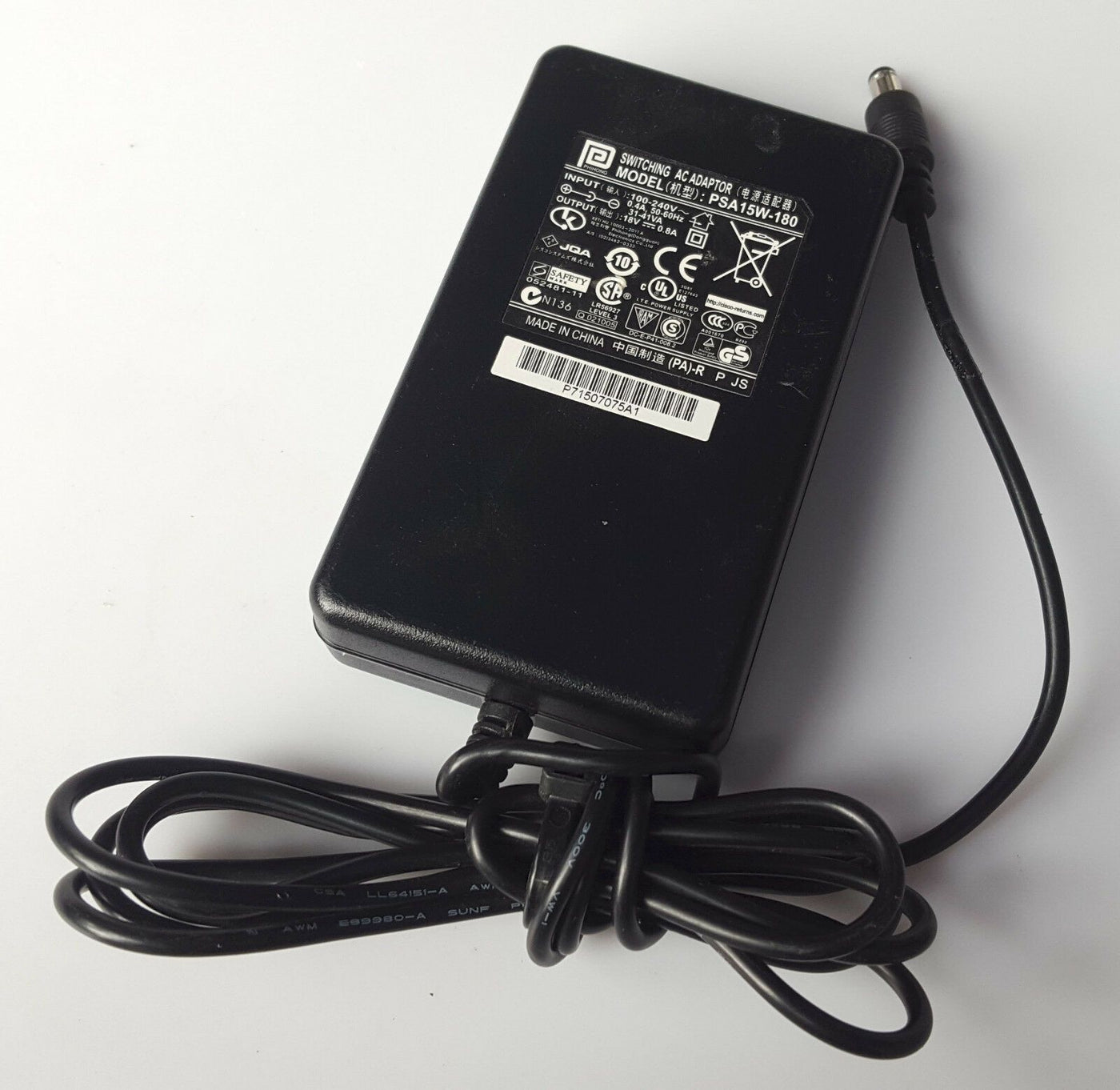 PHIHONG Switching AC ADAPTOR (PSA15W 180 USED)