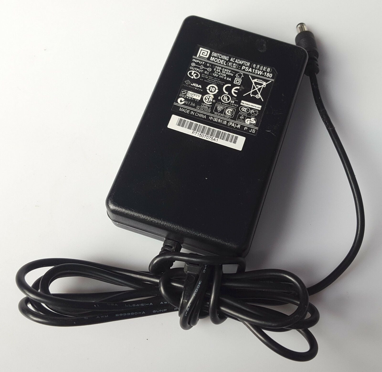 PHIHONG Switching AC ADAPTOR (PSA15W 180 USED)