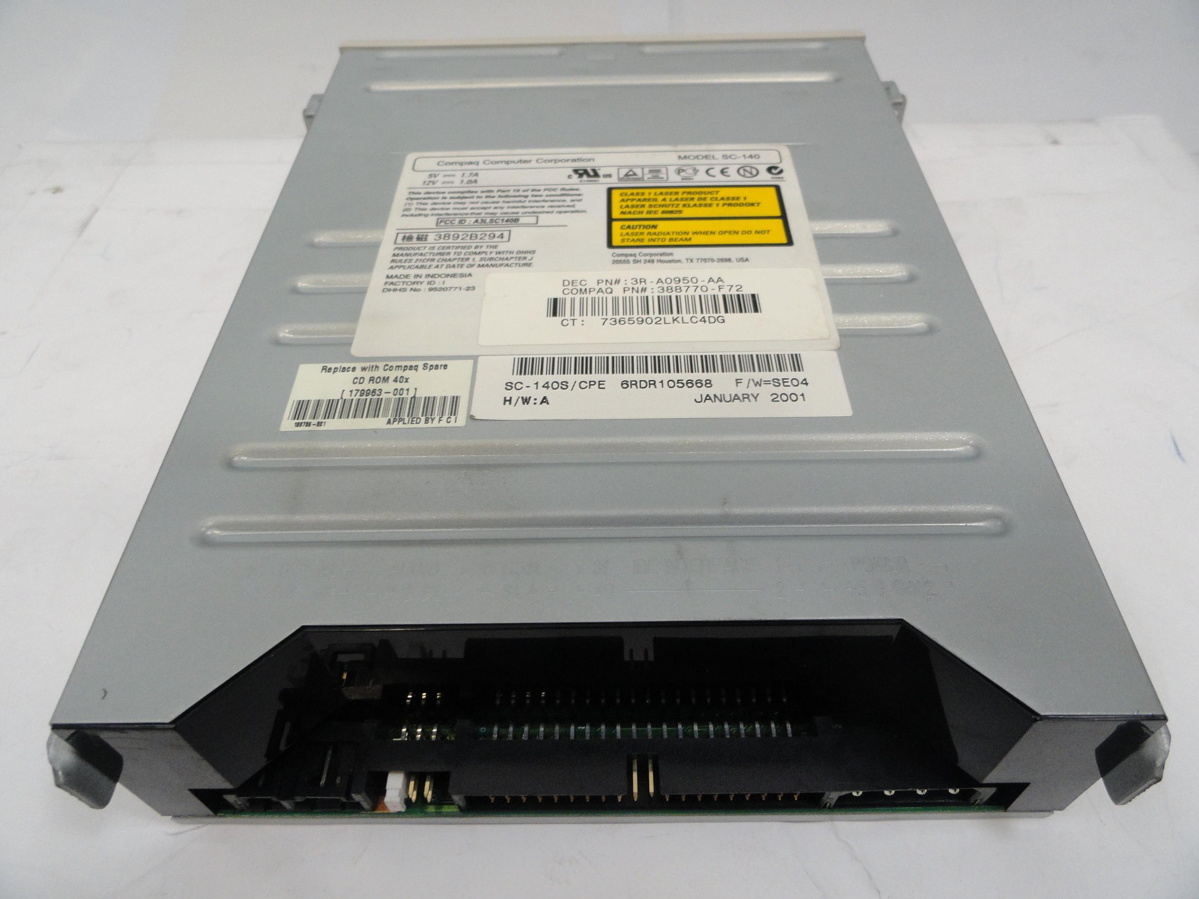PR16664_SC-140S/CPE_Compaq 5.25in White CD ROM Drive - Image2