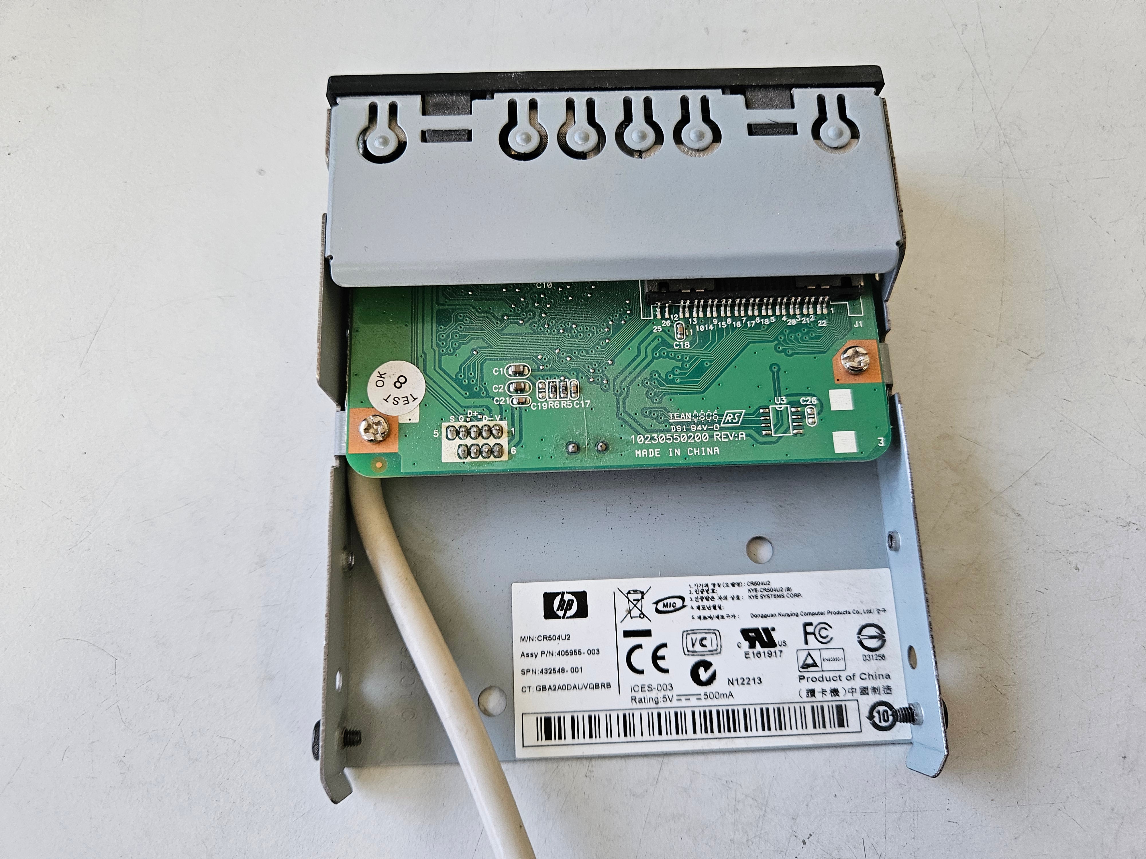 HP Compaq SFF Internal Desktop Media Card Reader ( 405955-003 CR504U2 432548-001 ) USED