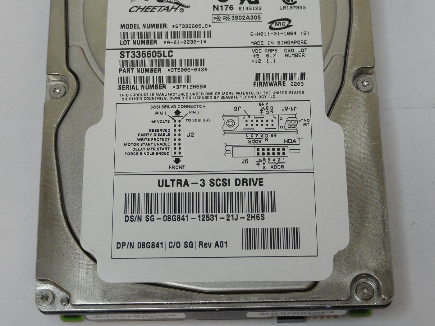 MC6727_9T5006-043_Seagate Dell 36.6GB SCSI 80 Pin 10Krpm 3.5in HDD - Image2