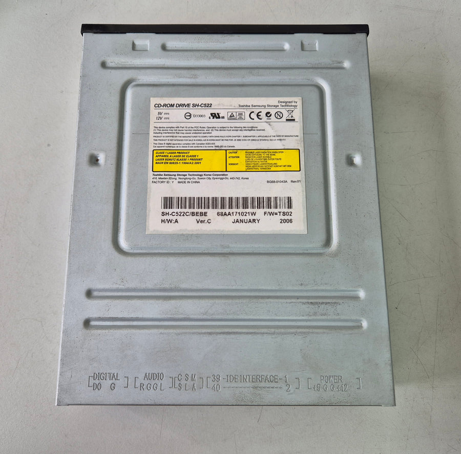 Toshiba Samsung SH-C522 Ver.C Black IDE 52x CDROM Drive ( SH-C522/BEBE ) USED