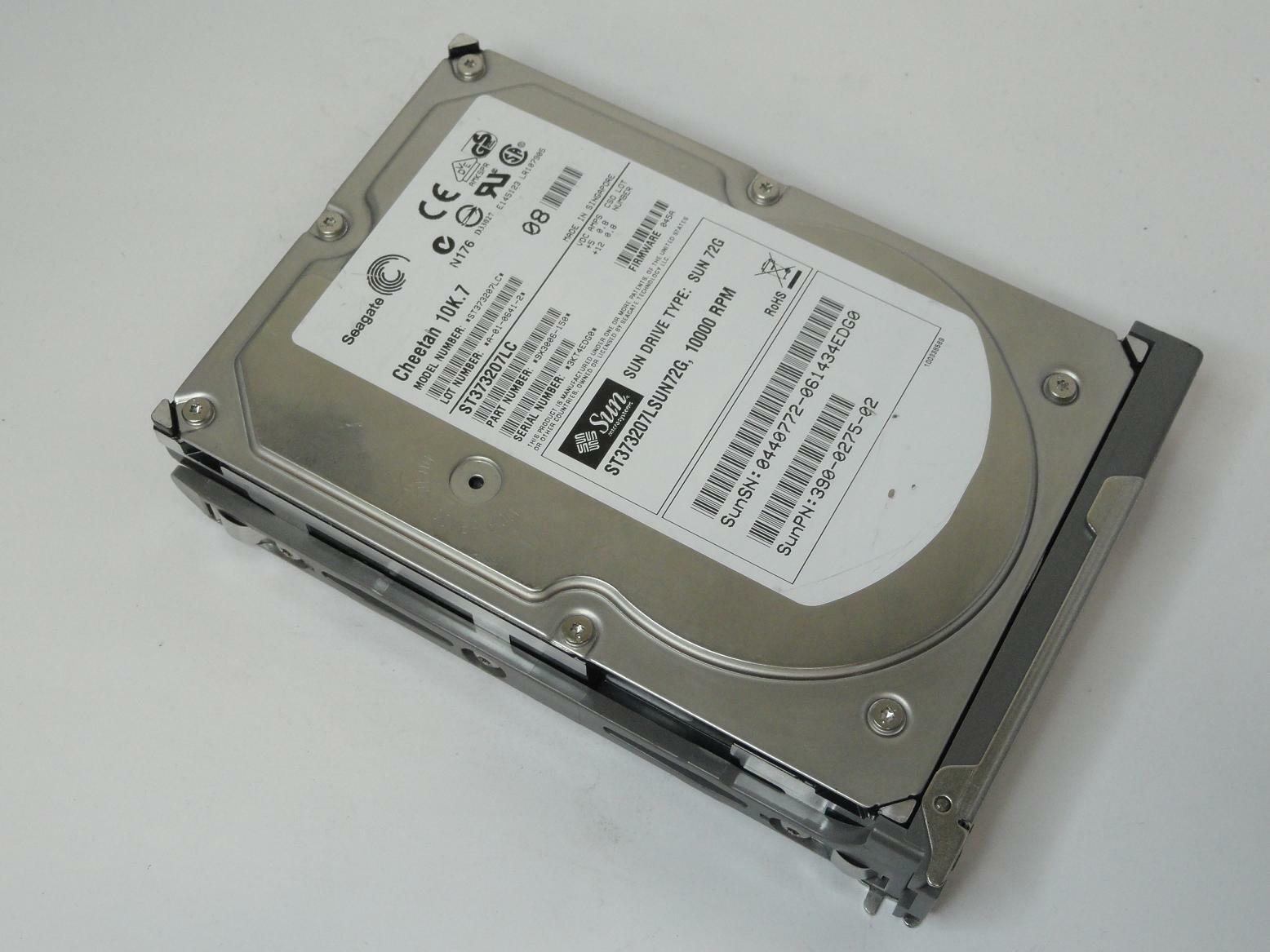 Seagate SUN 73GB SCSI 80 Pin 10Krpm 3.5in HDD in Caddy ( ST373207LC 9X3006-150 390-0275-02 540-5996-01 ) USED