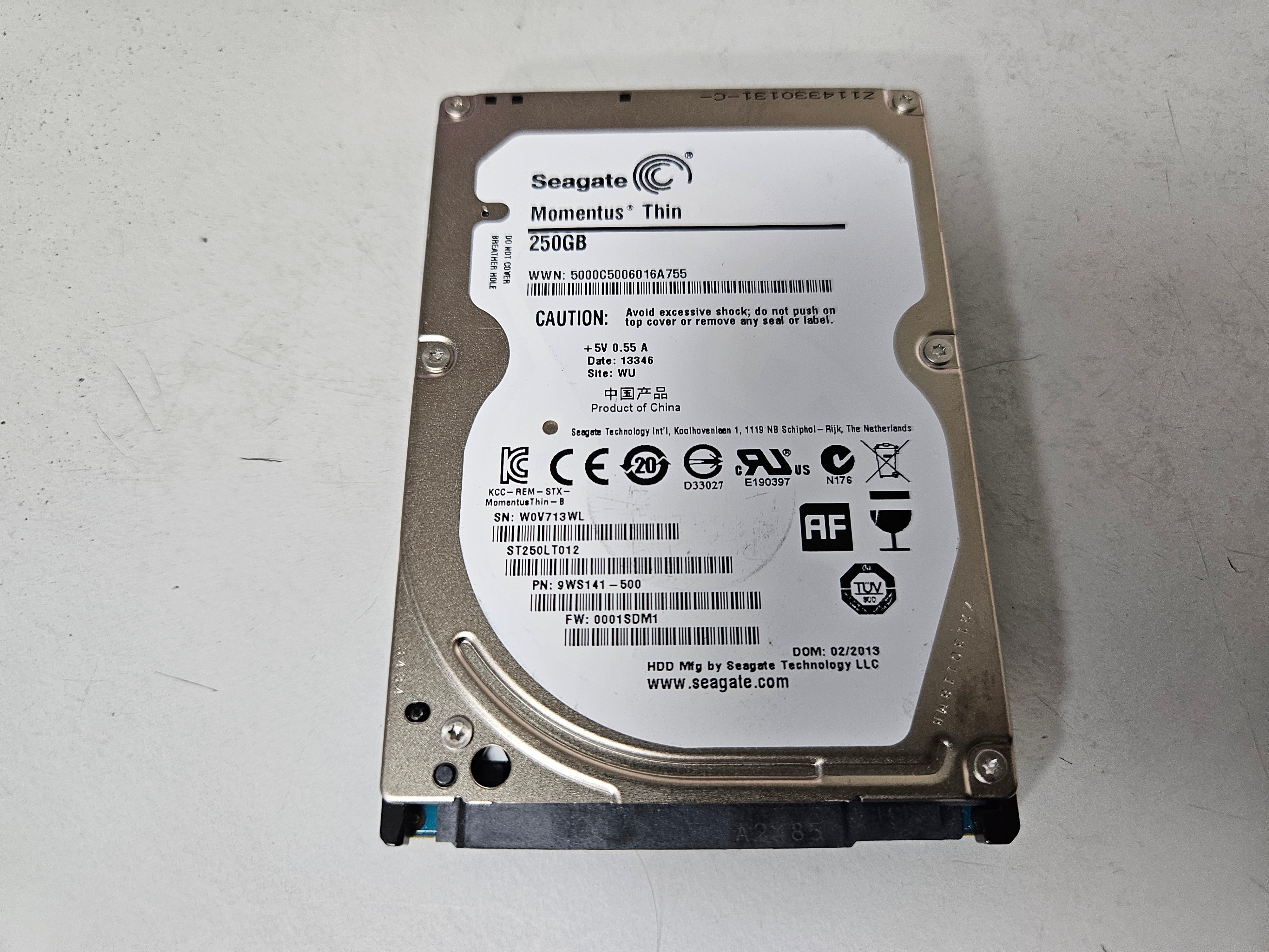 Seagate 250GB 5400RPM SATA 2.5" HDD ( ST250LT012 9WS141-500 ) REF