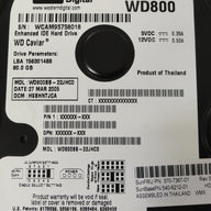 Western Digital SUN 80Gb 7200RPM IDE 3.5" HDD ( WD800BB-22JHC0 370-7367-01 ) REF