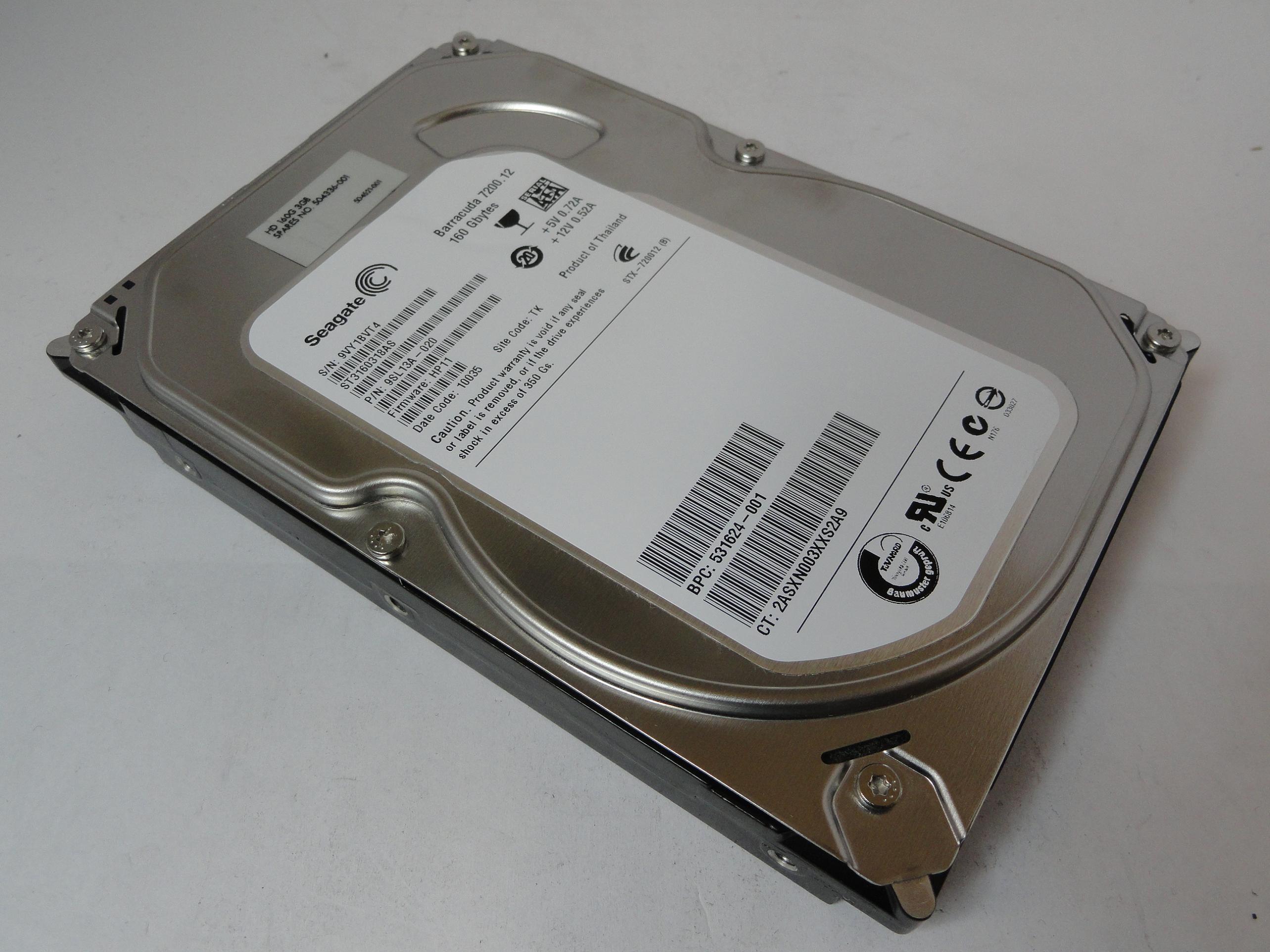 PR21300_9SL13A-020_Seagate HP 160GB SATA 7200rpm 3.5in HDD - Image4