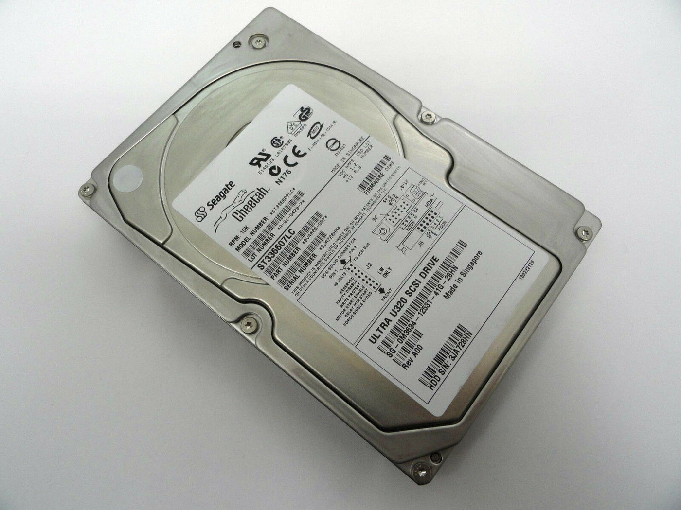 Seagate Dell 36GB SCSI 80 Pin 10Krpm 3.5in HDD ( 9V4006-087 ST336607LC 0M3634 ) USED