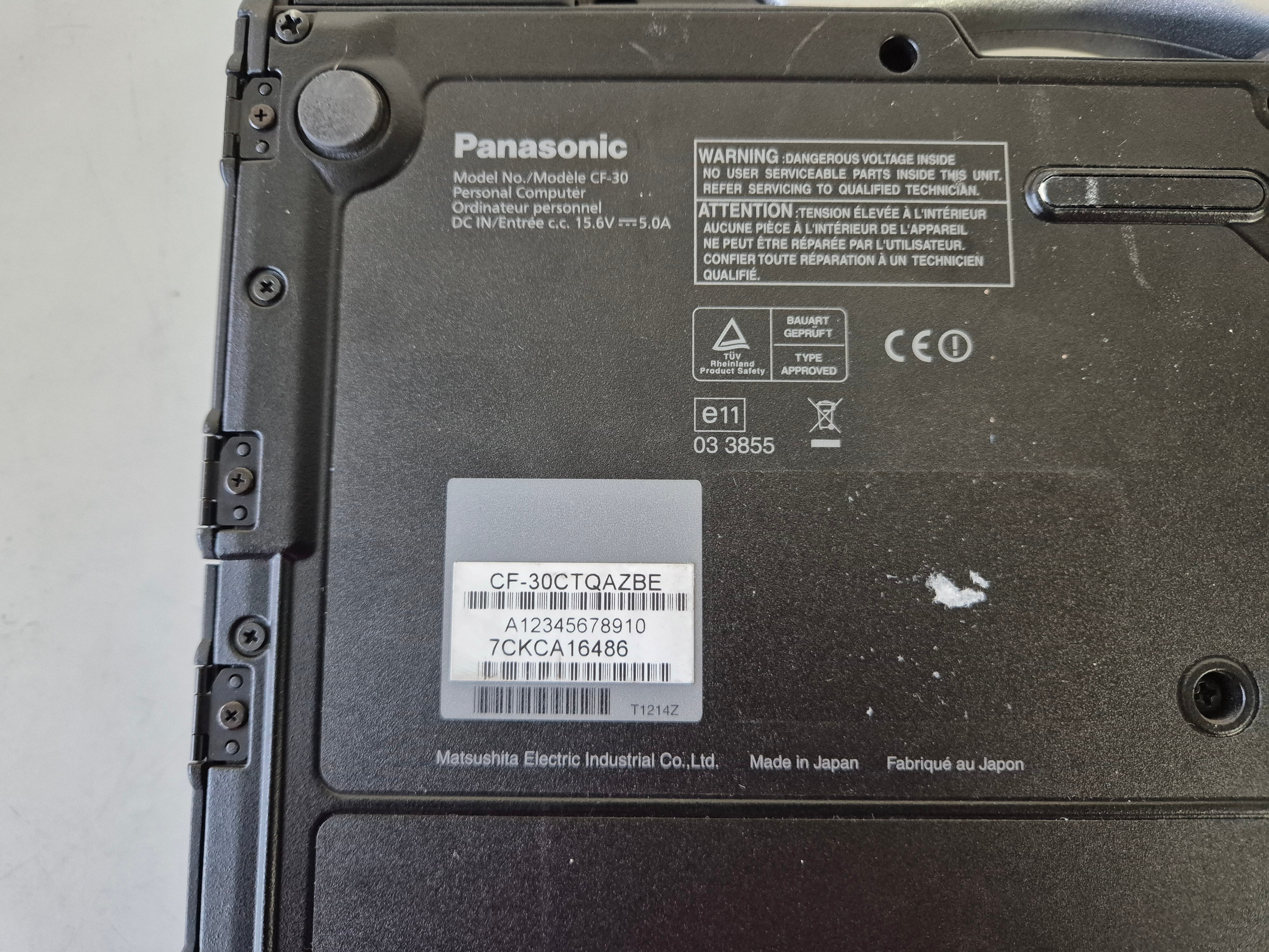 Panasonic ToughBook CF-30 80GB HDD 1GB RAM Intel Core Duo 1.6GHz NO OS ( CF-30CTQAZBE ) USED