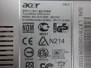 PR20328_MS2181_Acer 3302WXMi 1.73Ghz No Ram No HDD Laptop - Image2