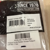 POLISPORT RADIATOR SCOOPS FOR HONDA CRF450 (8414800004 NEW )
