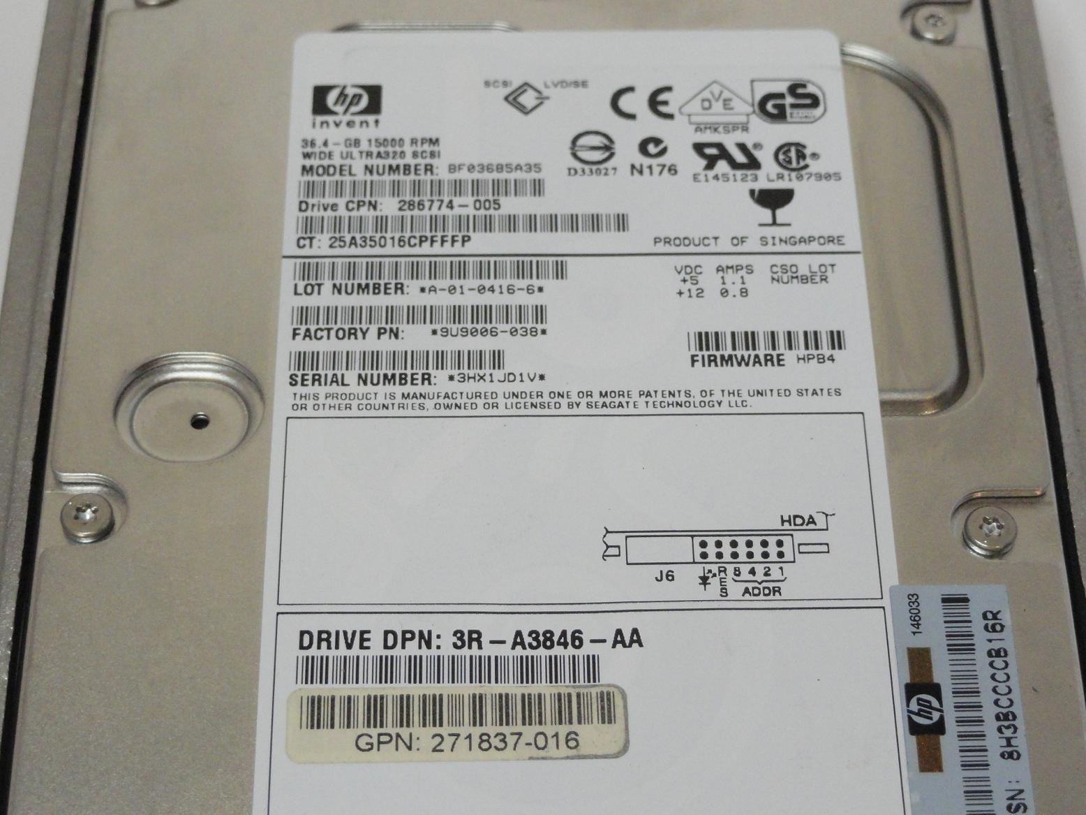 PR13388_9U9006-038_Seagate HP 36.4GB SCSI 80 Pin 15Krpm 3.5in HDD - Image4