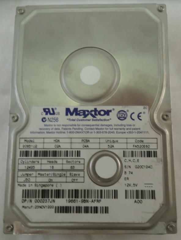 90651U2 - Dell / Maxtor 6.4gb IDE 5400rpm 3.5" HDD - Refurbished