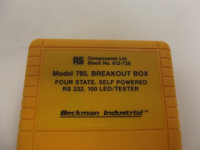 RS 785 Breakout Box RS232 100 LED Tester ( 785 785    Beckman Industrial )