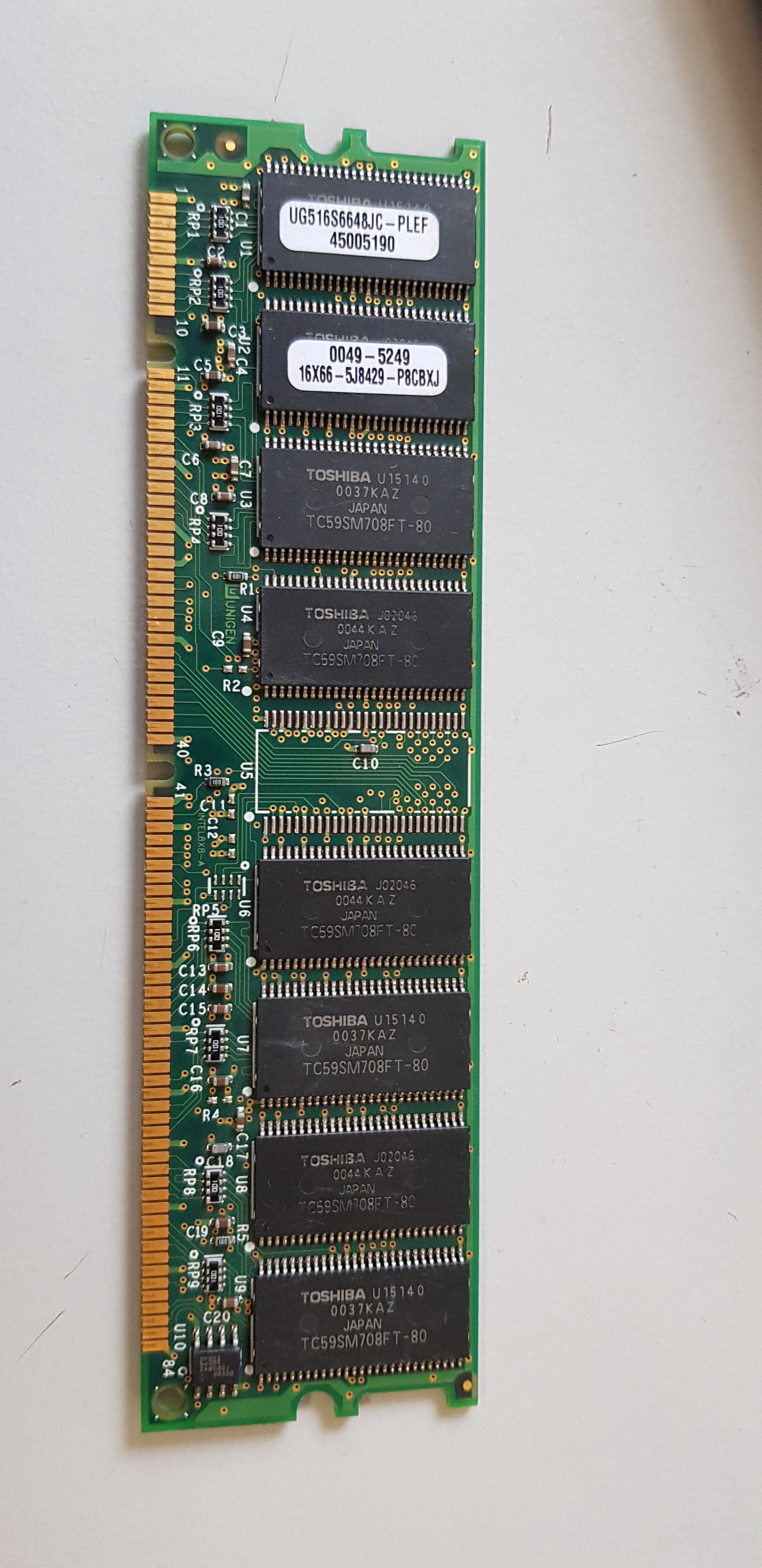 Unigen 128MB PC100 SDRAM DIMM Memory Module (UG516S6648JC-PLEF)