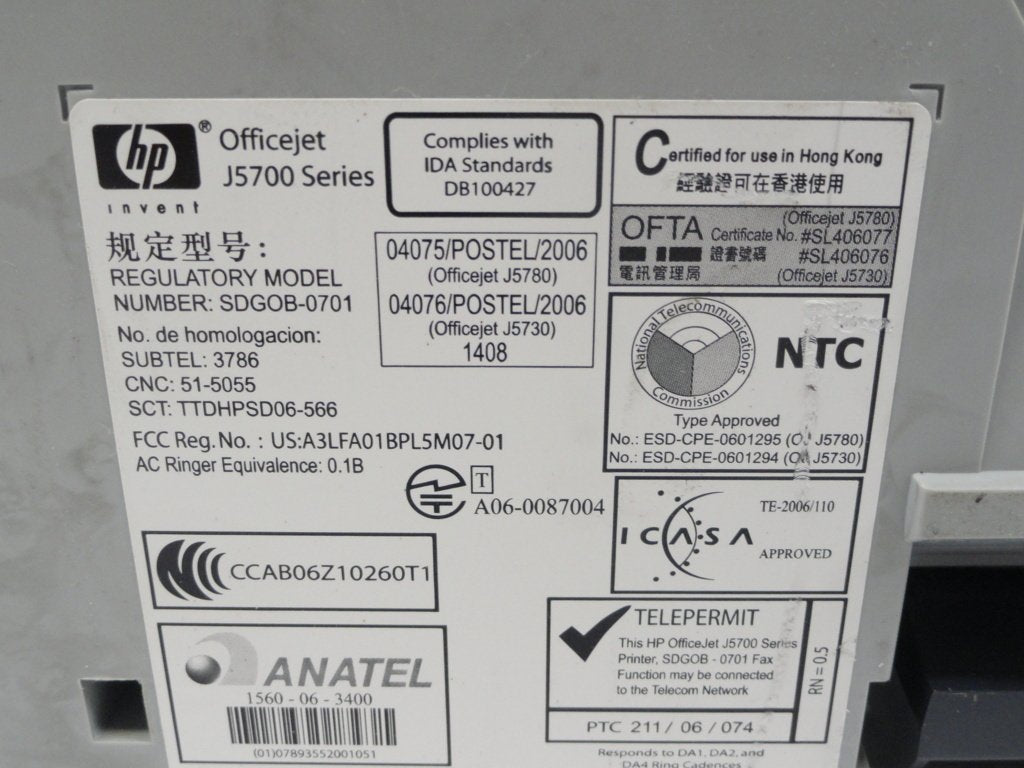 PR13742_J5780_HP OfficeJet J5780 All-In-One Colour Printer - Image5