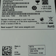 Seagate Dell 250Gb SATA 7200rpm 3.5in HDD ( 9SL131-036 ST3250318AS G998R 0G998R  Ref )