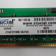 Micron Crucial 512MB PC3200 DDR-400 ECC Reg CL3 184Pin DIMM ( MT18VDDF6472G-40BG3 CT6472Y40B.18LFG4 ) REF