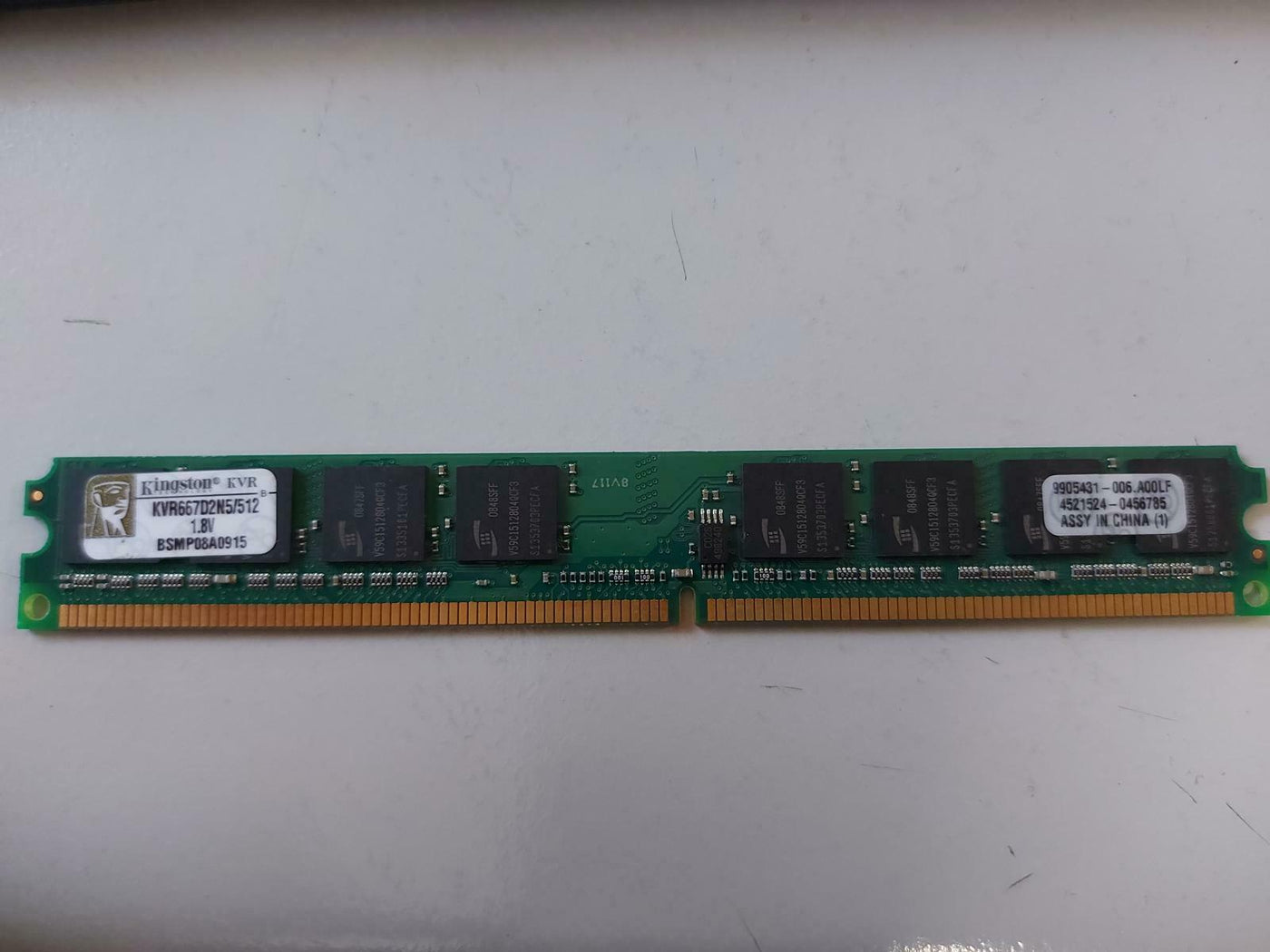 Kingston 512MB 667 MHz DDR2 Non-ECC CL5 240P DIMM Memory Module KVR667D2N5/512 9