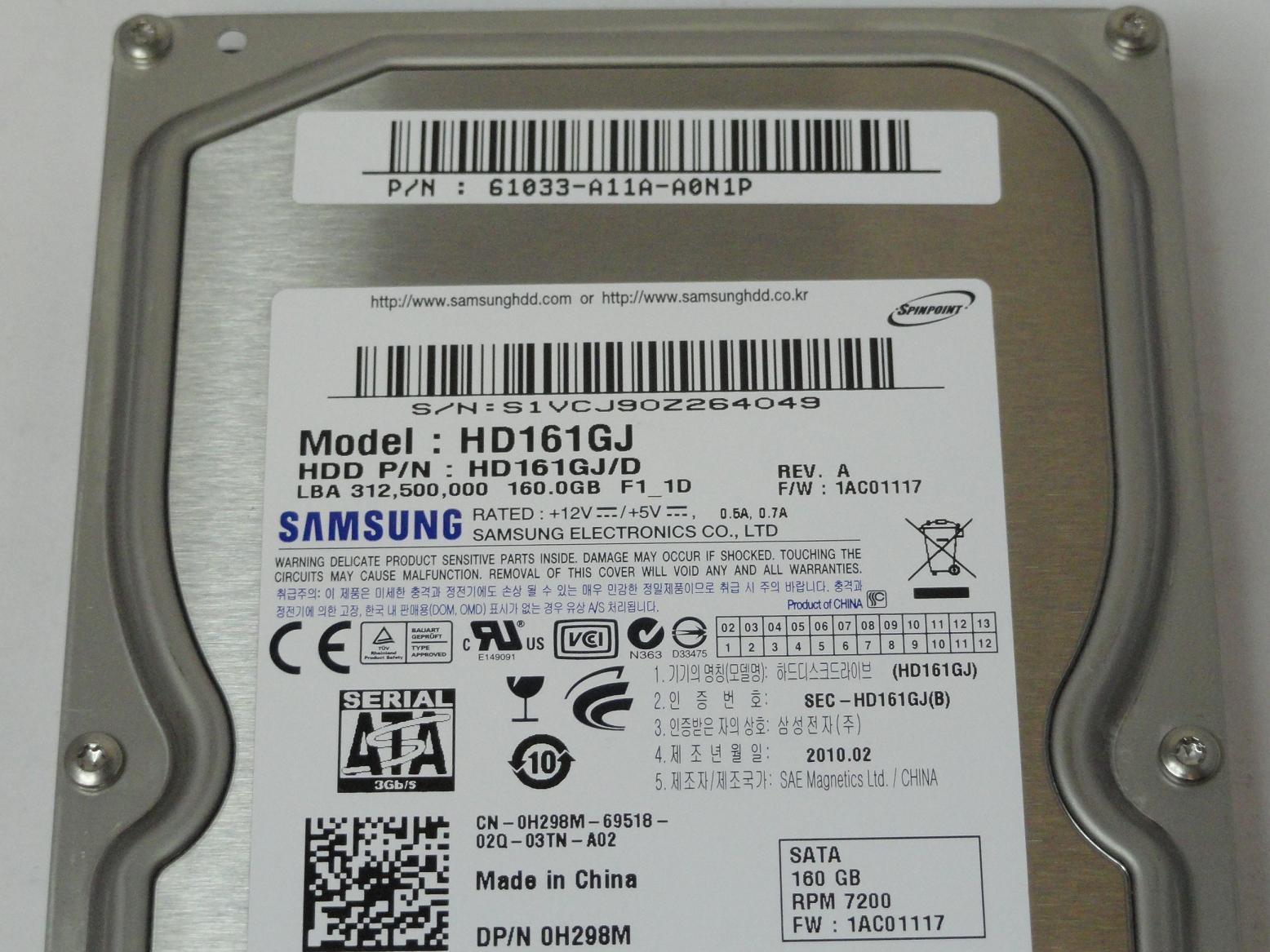 PR24960_HD161GJ/D_Samsung Dell 160GB SATA 7200rpm 3.5in HDD - Image3