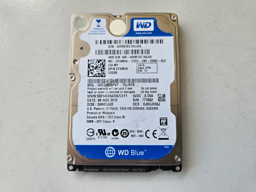 Western Digital Dell 320GB SATA 5400rpm 2.5in HDD ( WD3200BPVT-75JJ5T0 0TXM5N ) USED