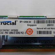 Micron Micron / Crucial 1GB PC2-5300 DDR2-667MHz Memory ( MT18HTF12872FDY-667D5D3 200721 CBNCLA6001 CT12872AF667.18FD5D3 BP112HW.X4 200721 MT 72163 Micron Crucial )