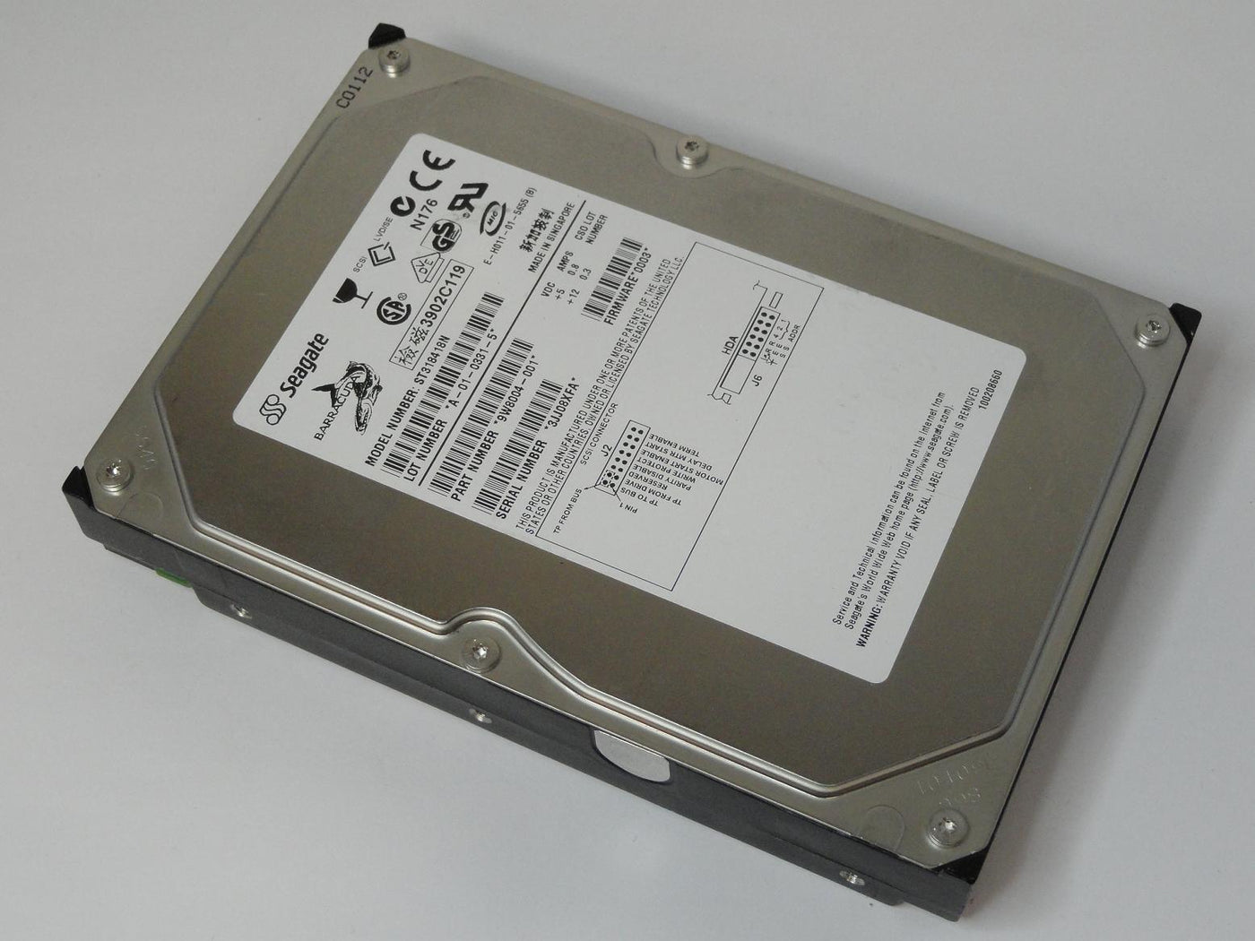 Seagate 18GB SCSI 50 Pin 7200rpm 3.5in HDD