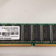 Generic 512MB PC3200 CL3 ECC UNBUFFERED Memory ( PSD512400E ) REF