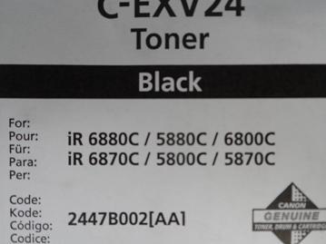 Canon C-EXV24 Black Toner ( C-EXV24 2447B002(AA) ) NOB FINAL SALE