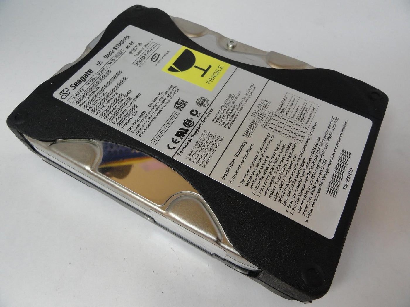 9T7002-301 - Seagate 40GB IDE 5400rpm 3.5in HDD - Refurbished