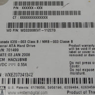 Western Digital 320GB SATA 5400rpm 2.5in HDD ( WD3200BEVT-11ZCT0 WD3200BEVT-11ZCT0    Western Digital )