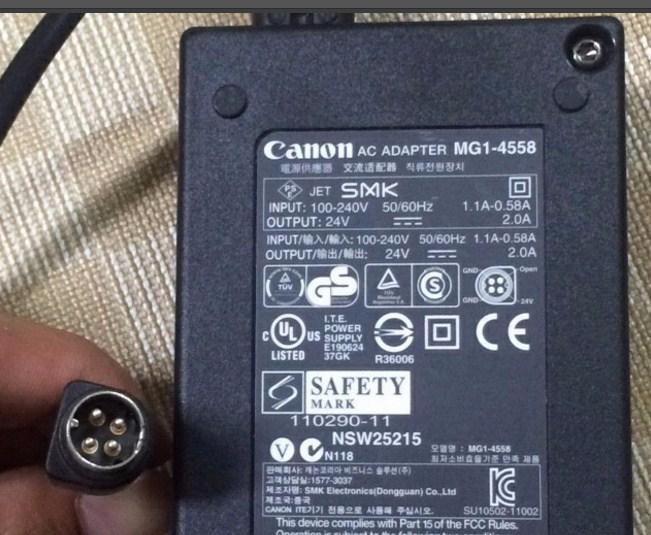 Canon AC ADAPTER (MG1 4558 USED)