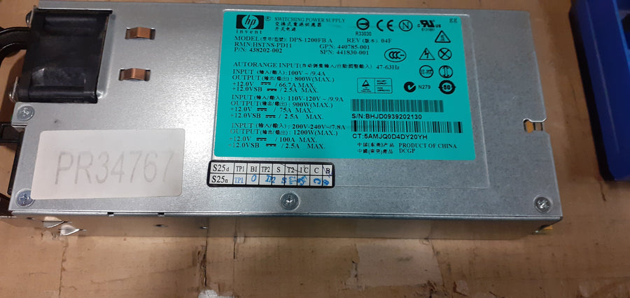 HP switching power supply DPS-1200FB A (438202-002 Used)