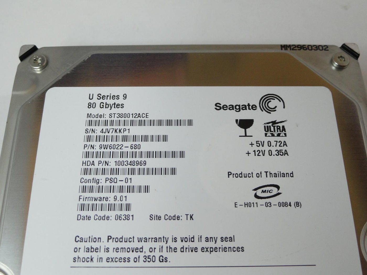 PR23369_9W6022-680_Seagate 80GB IDE 7200rpm 3.5in HDD - Image3